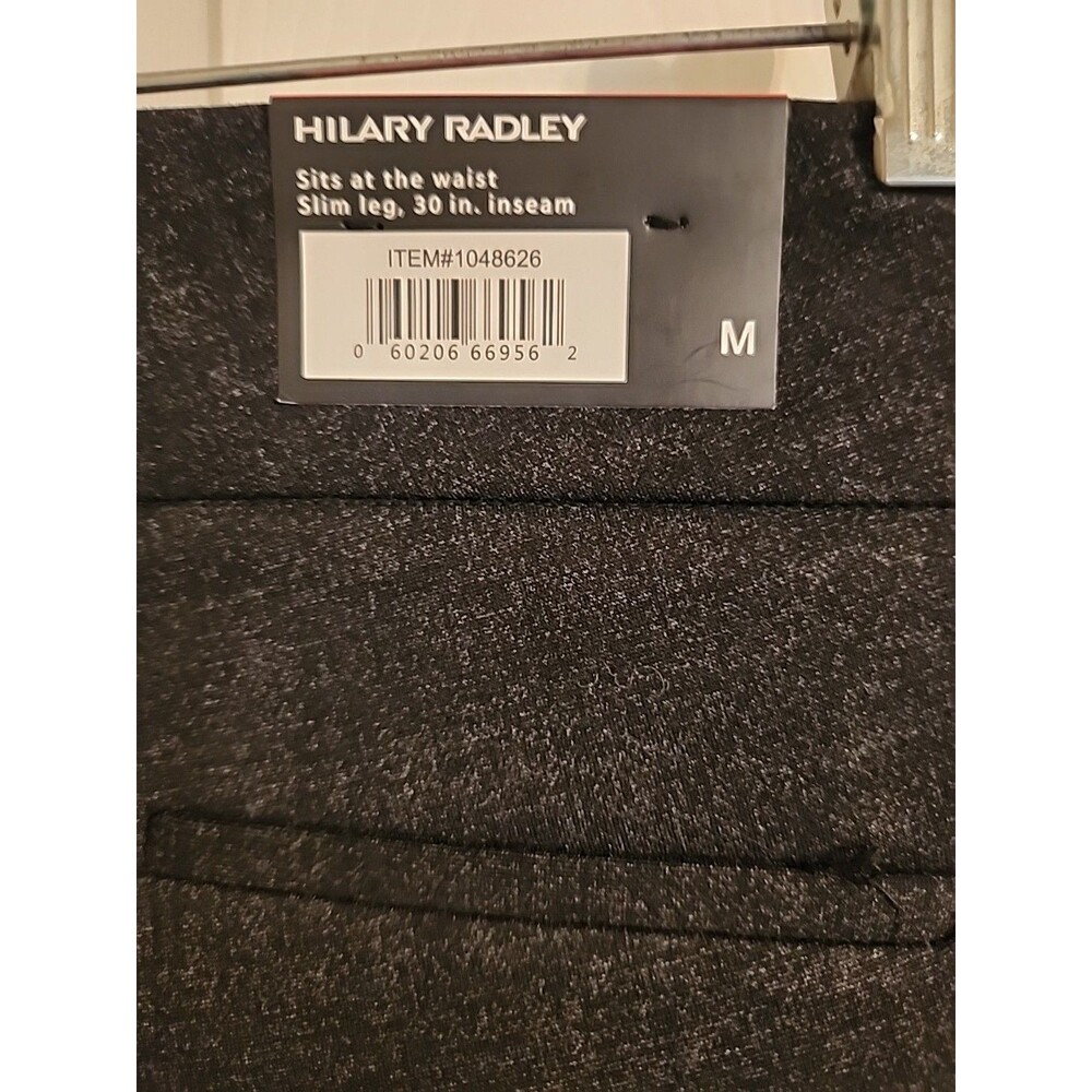 Hillary Radley Women's M (8/10) Charcoal Gray Stretch Slacks Professional Dress - Picture 7 of 8
